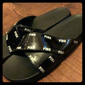 Pink one strap slides